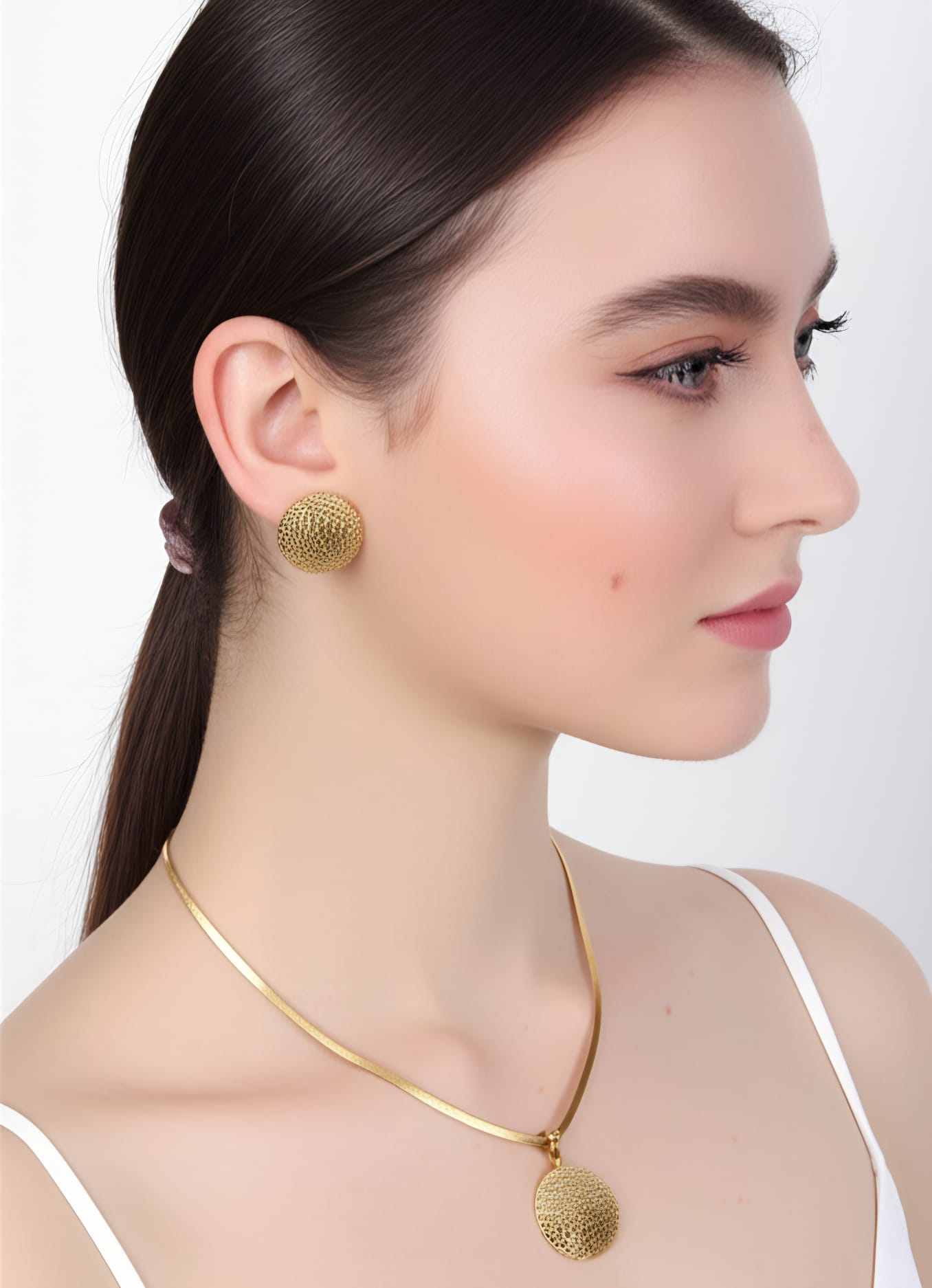 conjunto aretes y collar